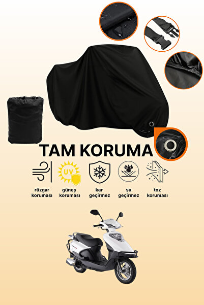 dokaca غطاء دراجة نارية متوافق مع كوبا جيلي 125 من بلاك ليكت، غطاء واقي