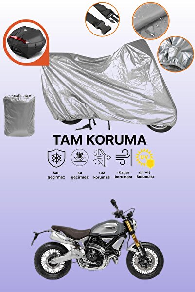 dokaca Gray Rear Bag Compatible with Ducati Scrambler 1100 Special Compatible...