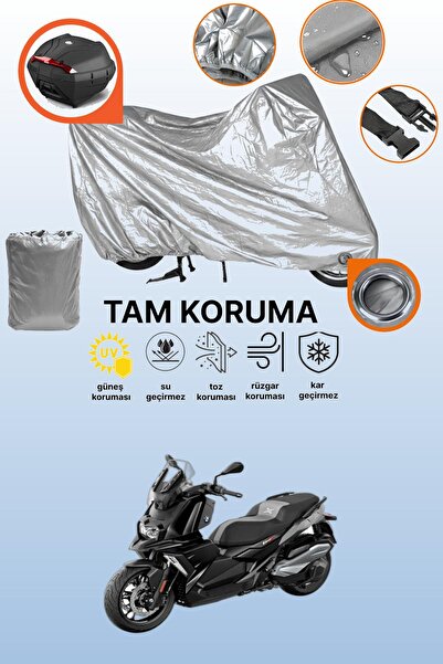 dokaca Gray Lock and Tail Bag Compatible Bmw C 400 X Compatible Motorcycle Ta...