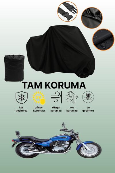 dokaca Black Kawasaki El 125 Compatible Motorbike Cover, Protective Cover, Mo...