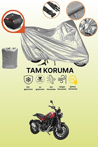 dokaca حقيبة خلفية رمادية متوافقة مع ماركة Benelli Leoncino 250، غطاء واقي