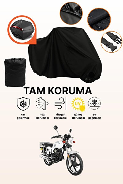 dokaca حقيبة خلفية سوداء متوافقة مع يوكي YK 125-7D أبولو، غطاء دراجة نارية مت...