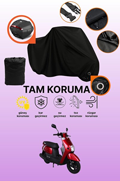 dokaca غطاء دراجة نارية متوافق مع Altai Uma 50 متوافق مع القفل الأسود والشنطة...