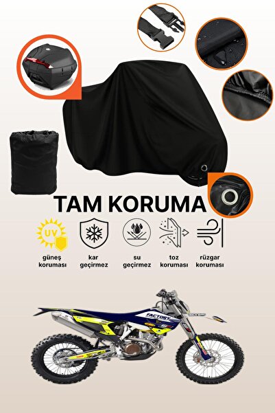 dokaca حقيبة خلفية سوداء وقماش متوافق مع دراجة نارية هوسكفارنا FE 250