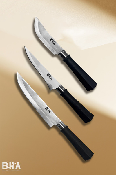 Sürmene Bıçakçı Hacı Ahmet Mutfak Çeyiz Seti 3 Parça Doğrama, Sıyırma, Yüzme ...