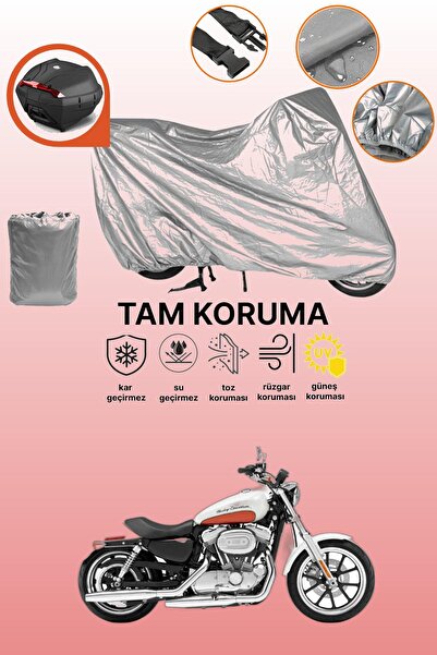 dokaca حقيبة خلفية رمادية متوافقة مع دراجة نارية هارلي ديفيدسون سبورتستر سوبر لو XL883L