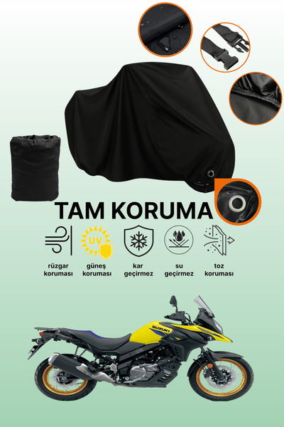 dokaca متوافق مع غطاء الدراجة النارية باللون الأسود من سوزوكي V-Strom 650 XT ...