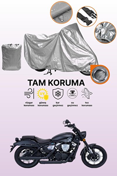 dokaca Gray Lock Compatible Mondial 250 Nevada Compatible Motorcycle Cover, P...