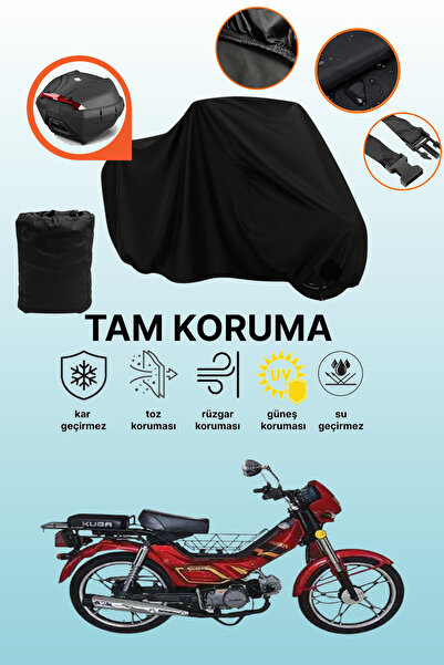 dokaca حقيبة خلفية سوداء متوافقة مع قماش دراجة نارية متوافق مع Kuba Leopard 1...