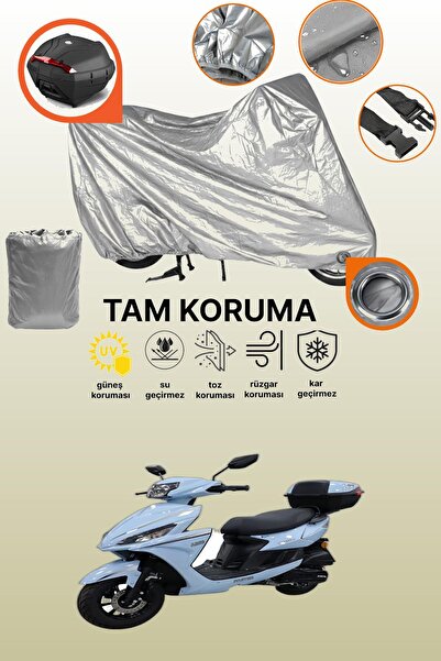 dokaca غطاء حماية رمادي اللون متوافق مع دراجة نارية كينج موتور آريس 125، غطاء...