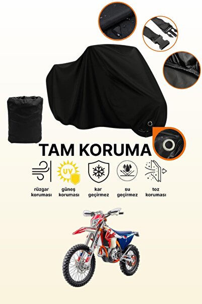dokaca مظلة دراجة نارية متوافقة مع KTM 250 EXC Six Days متوافقة مع القفل الأسود