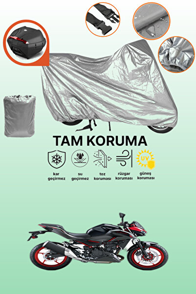 dokaca حقيبة خلفية رمادية متوافقة مع غطاء المحرك المتوافق مع Kawasaki Z 500 S...