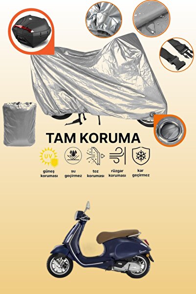 dokaca غطاء حماية رمادي اللون متوافق مع دراجة نارية فيسبا بريمافيرا 150، غطاء...