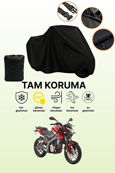dokaca Black Bajaj Pulsar Ns 150 Compatible Motorcycle Cover, Protective Cove...