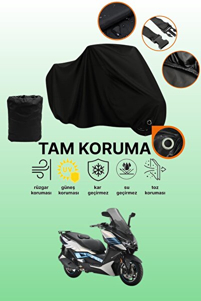 dokaca غطاء دراجة نارية متوافق مع أرورا تشينف 318، غطاء واقي أسود اللون