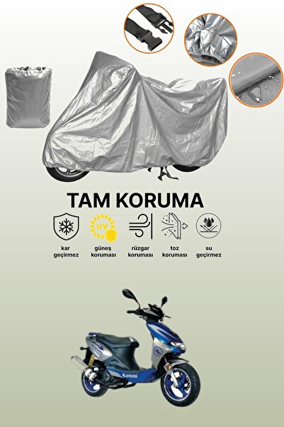 dokaca غطاء دراجة نارية رمادي متوافق مع كانوني هوسار 125، غطاء واقي، غطاء للمحرك