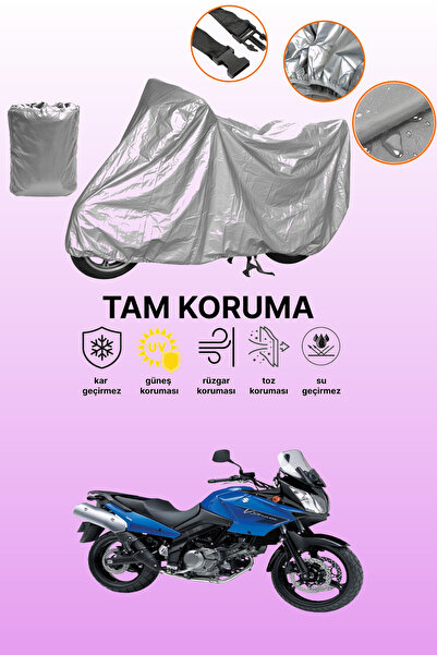 dokaca غطاء دراجة نارية متوافق مع سوزوكي V-Strom DL 650 باللون الرمادي، غطاء ...