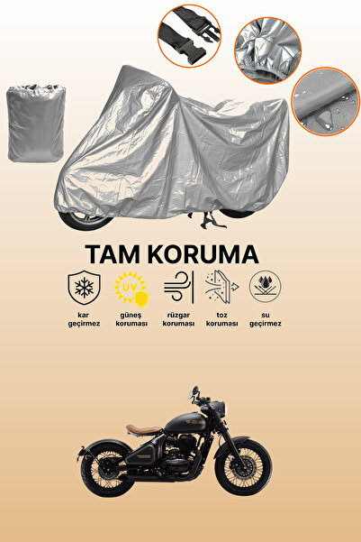 dokaca غطاء دراجة نارية رمادي متوافق مع ماركة جاوا، غطاء واقي، غطاء للمحرك