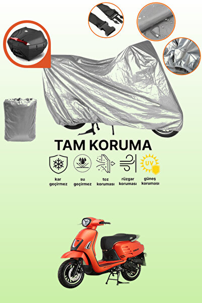dokaca Gray Rear Bag Compatible with Apachi True 50 Compatible Motorcycle Cov...