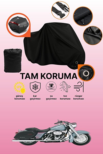 dokaca حقيبة خلفية وقفل أسود متوافقة مع دراجة هارلي ديفيدسون رود كينج كاستم F...