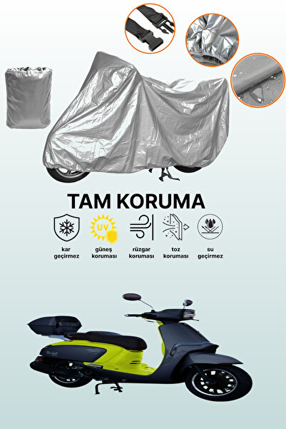 dokaca غطاء دراجة نارية متوافق مع موتولوكس ماكياتو 125 باللون الرمادي، غطاء و...