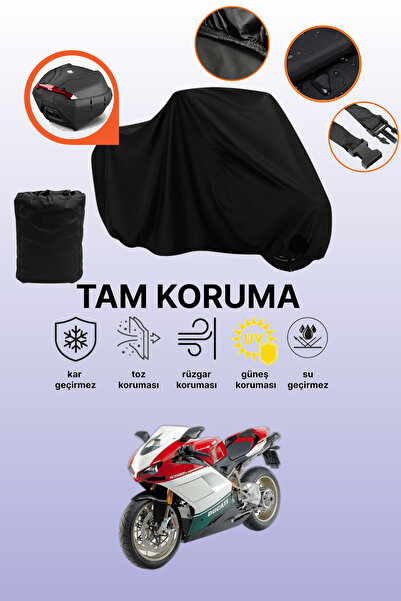 dokaca Black Rear Bag Compatible Ducati 1098 Tricolore Compatible Motorcycle ...