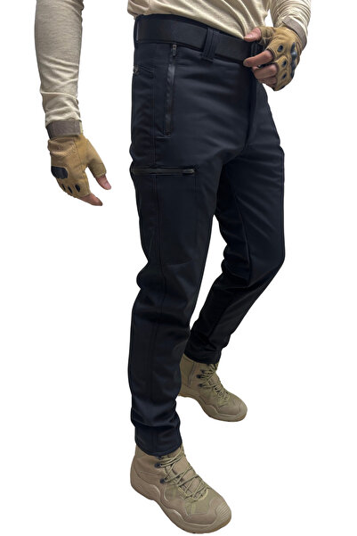 Polviton Softshell Men's Cargo Pants with Fleece Inside, 100% Water and Windproof, Thick Winter Wear