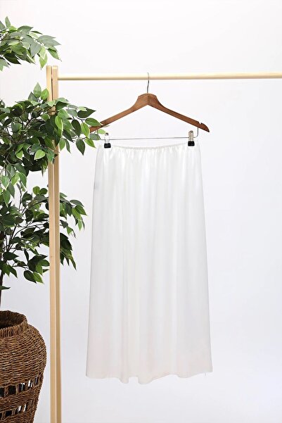 Lemaye Satin Skirt Lining - White