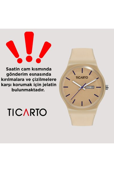 Ticarto Women's Silicone Cream Wristwatch Tctsr004406S0202