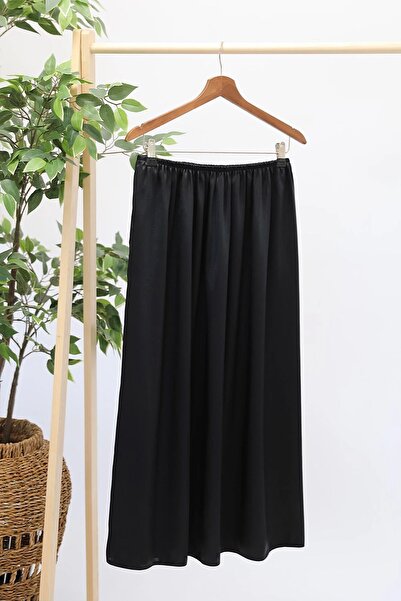 Lemaye Căptușeală de fustă din satin - negru