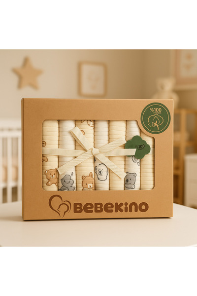 Bebekino Organic Combed Cotton 7-Piece Baby Mouth Diapers – 100% Cotton Boxed...