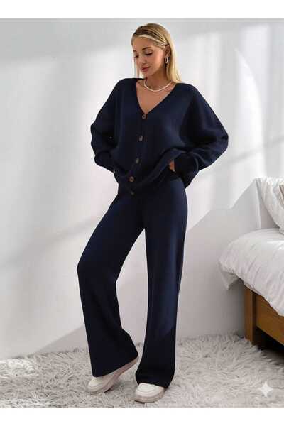 Elfin Basic Cardigan Pants Bottom-Upper Set