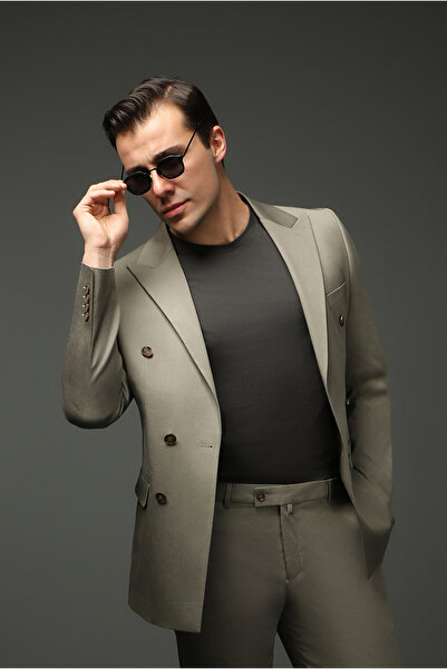 Kiğılı Regular Fit Cotton Lyocell Double Breasted Suit