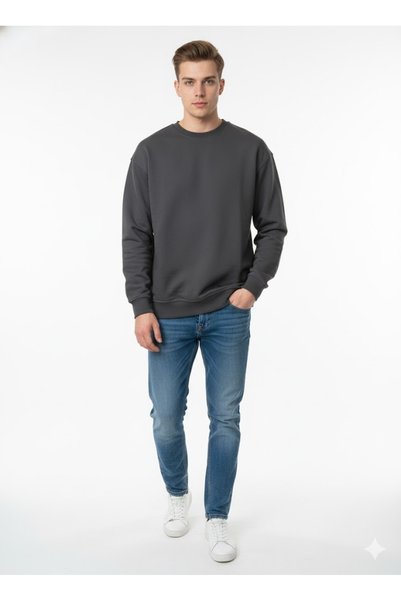 ATKGİYİM Oversized Crew Neck Sweatshirt Extra Loose Fit New Style Model Styli...