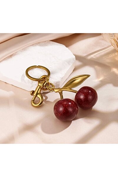 ZARİFTAKILAR Cherry Charm Keychain