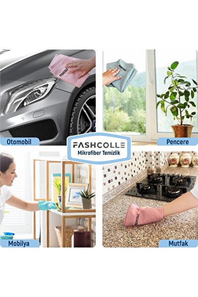 Fashcolle Mikrofiber Temizlik Bezi 3'lü 10 Paket