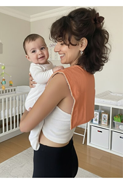 Joyous Mom Kids قماش كتف من القطن العضوي ذو وجهين وقاعدة منشفة - مناديل مبللة...