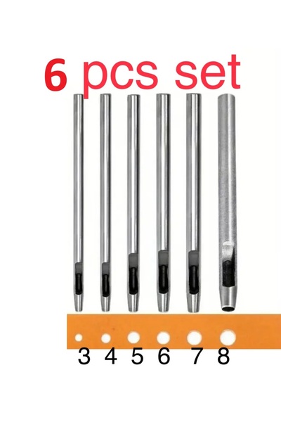 BGA 7 pcs Leathercraft deri kayış delgeç seti deri kayış delik delgeç