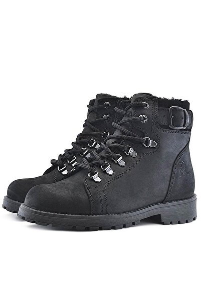 Rakerplus Παιδικές μπότες Griffon Γνήσιο Δερμάτινο Μαύρο με φερμουάρ