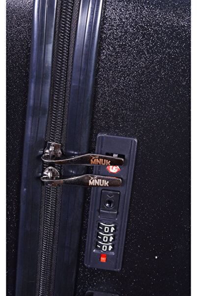 Mnuk MANCHESTER PC+ABS with 3D Logo, Lightweight, TSA Lock- Black