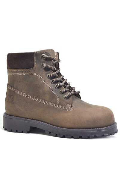 Rakerplus Neson Genuine Leather Sand Color Winter Children's Boots