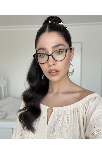 funeyes نظارات دينا السوداء بتصميم عين القطة مع حماية من الضوء الأزرق، نظارات...