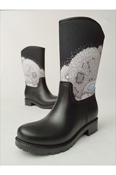 Sea&Blue Ayıcık Baskılı Su Geçirmeyen Kız Çocuk Yağmur Çizmesi