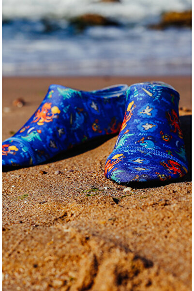 sefamerve Children's Sea and Pool Shoes 1000-01 Cute Lion