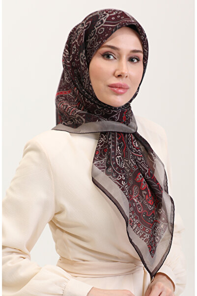 sefamerve Kehribar Eşarp 70290-01 Bordo Vizon