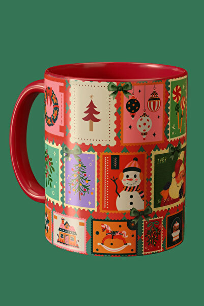 Midas Design "Xmaslove" Temalı Yılbaşı ve Kış Tasarımlı Porselen Kupa