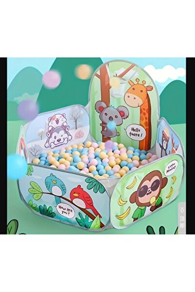 EVARO Hayvanat bahçesi çoçuk top havuzu çadırı basket potalı (kolay kurulum ,taşınabilir tasarım )