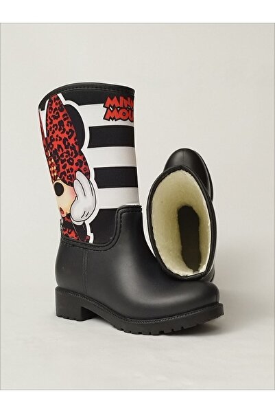 Sea&Blue Çizgili Minnie Su Geçirmeyen Kız Çocuk Yağmur Çizmesi