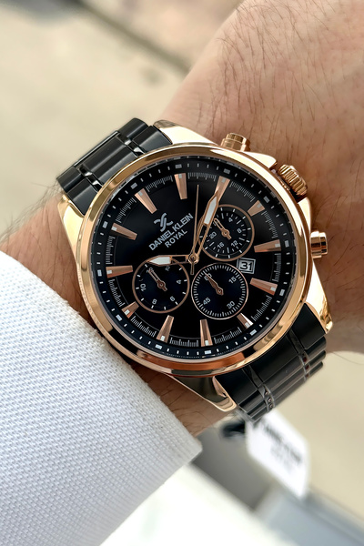 Daniel Klein %100 Orijinal Siyah Renk Çelik Kordon Yeni Sezon Erkek Kol Saati...