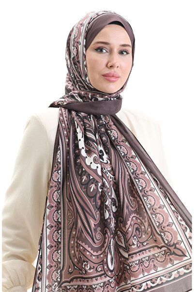 sefamerve Μαλακό Σάλι με Έθνικ Σχέδιο 70295-12 Καφέ